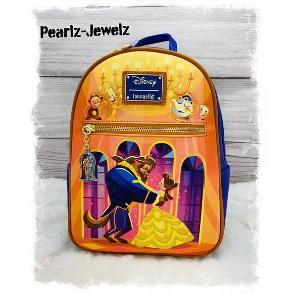 Loungefly Disney Princess Belle Beauty & Beast Chibi Ballroom Mini Backpack NWT Disney Loungefly Mini Backpack - Beauty and the Beast  main image 4
